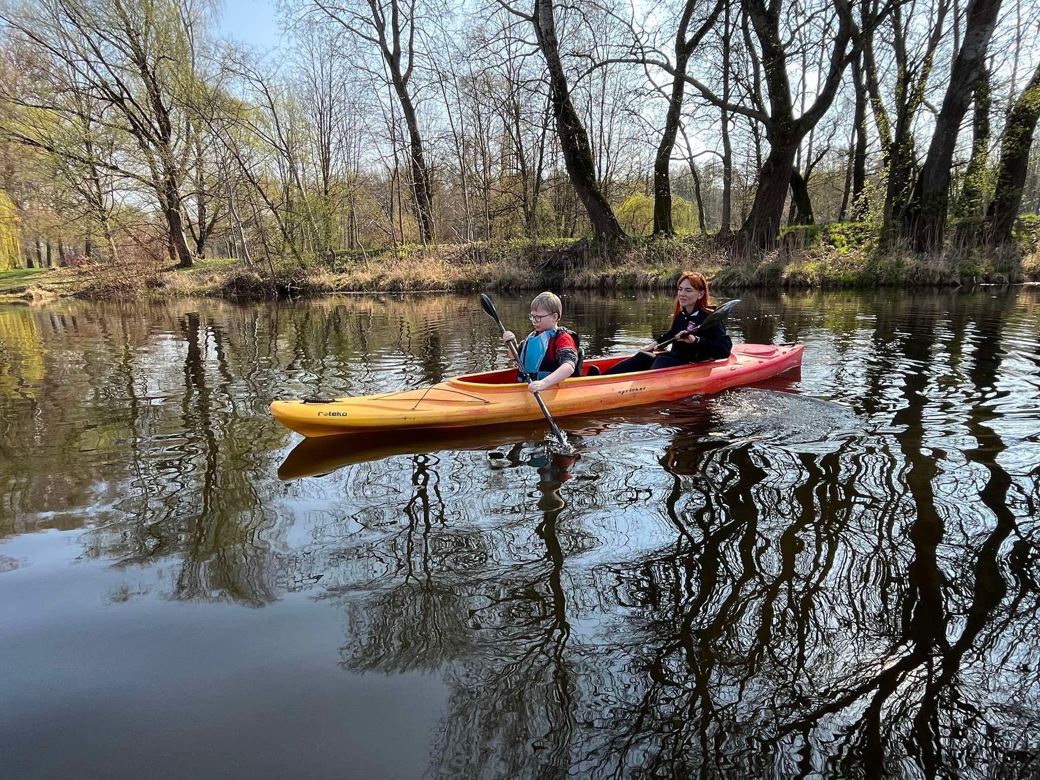 People kayaking in the river