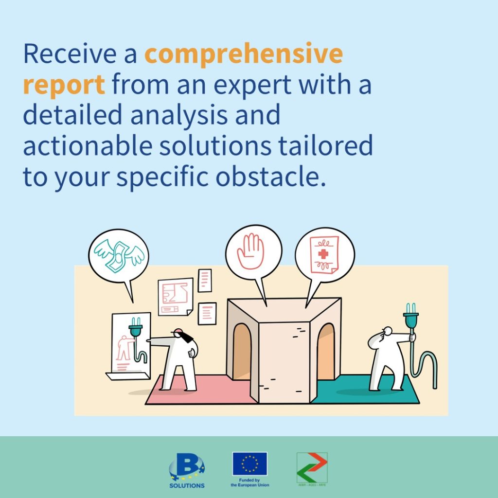 Illustration depicting a professional providing a comprehensive report, featuring a detailed analysis and tailored solutions for specific obstacles. The image includes symbols representing health, support, and expertise, emphasizing the personalized nature of the consultation.