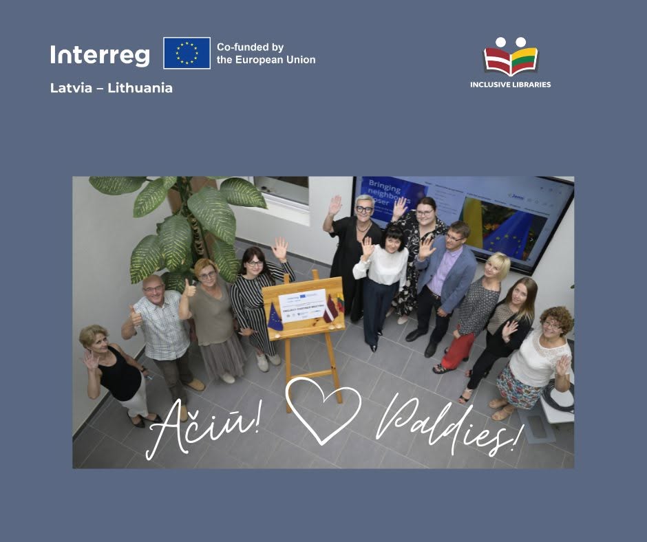 Project partners celebrating the conclusion of the INCLUSIVE project, showcasing collaboration between Latvia and Lithuania. Project partners celebrating the conclusion of the INCLUSIVE project, showcasing collaboration between Latvia and Lithuania.